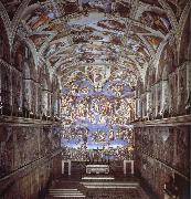Sixtijnse chapel with the ceiling painting, Michelangelo Buonarroti